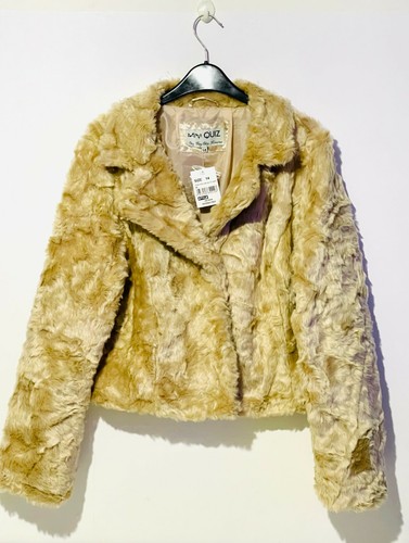 Quiz womens blonde faux fur - blonde,