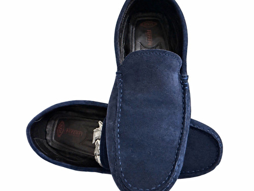 Tod ferrari men blue suede - tod's,