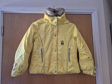 Poivre Blanc Kids Yellow Ski Jacket Size 8 Warm Winter Coat Boys Girls With Hood