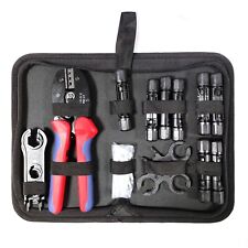 12 Pair PV Crimper Wire Stripper Crimping Kit Solar Crimp Tool Connector Spanner