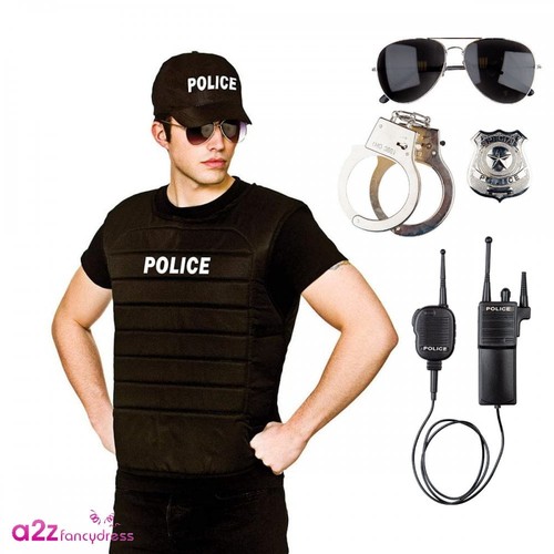Mens police cap vest - cap,