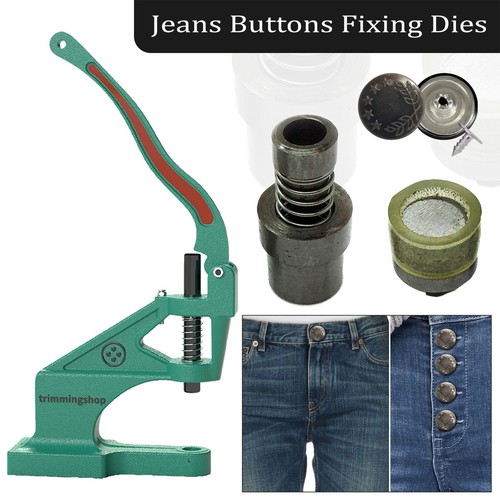 Jeans button fixing - jeans, with