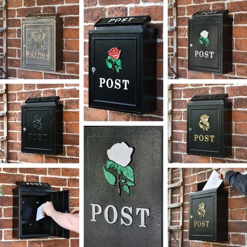 Rose large post mail box - "rose",