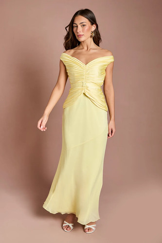 Coast yellow drop waist - yellow, dress