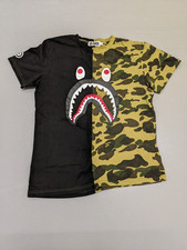 A Bathing Ape Bape Shark Camo Black T Shirt Kids Medium Streetwear
