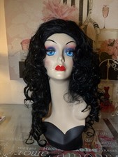 24” Long Black Curly Synthetic CHER Wig