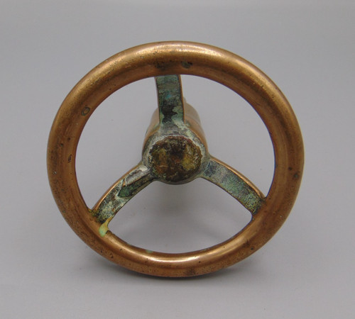 Antique solid brass hand wheel - solid,