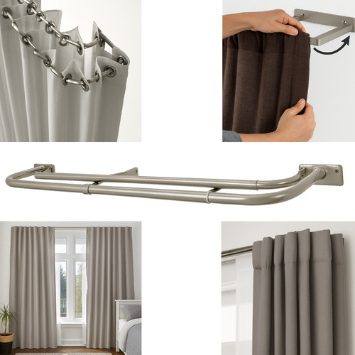 Extendable double curtain - extendable,