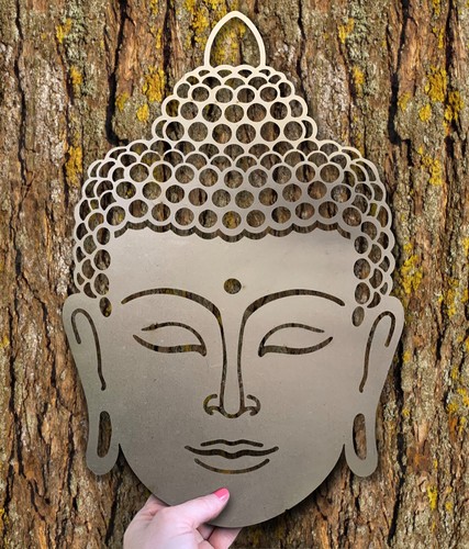 Buddha head steel wall - head,