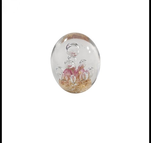 Large glass paperweight with - glass,