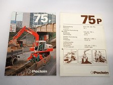 2x Brochure Poclain 75P