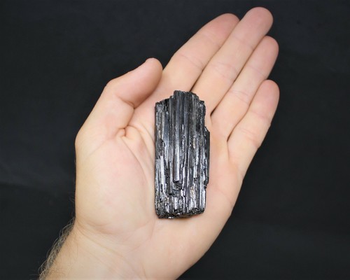 Rough black tourmaline - tourmaline, rod