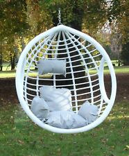 Garden Hanging Chair Hammocks Swing Egg Chair PE rattan - Basket ONLY White 