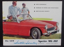 Original 1964 Austin Healey Sprite Mk III Sales Brochure Xlnt