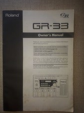 Roland GR-33 Guitar Synthesizer Owners Manual User Guide Instructions 