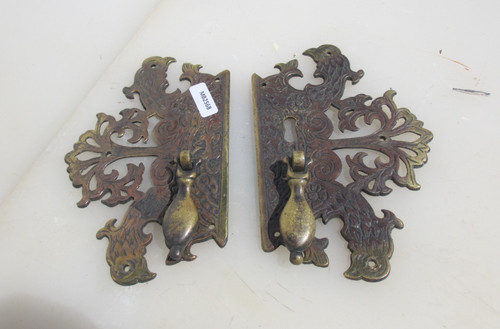 Antique brass cabinet handles - brass,