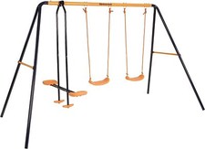 Kids Double Swing Hedstom Neptune And Glider Childrens Garden Play Set