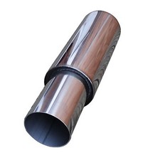 3.5" Jap Style Universal Exhaust Stainless Steel Silencer Back Box 2.25" Inlet