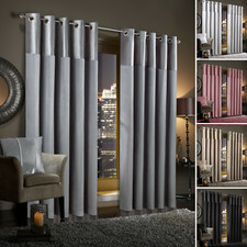 Crushed Velvet Band Curtains