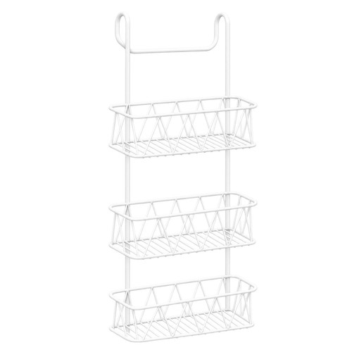 White over door shower caddy - white,