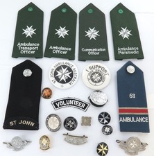 Very Good Job Lot St John Ambulance Badges, Epaulette's etc
