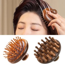 Meridian Relax Scalp Body Massager Acupoint Massager Wood Hair Comb Sandalwood 