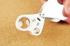 1-Pack 30X 60X Illuminated Jewelers Loupe Foldable Magnifier w/led light