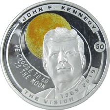 50th Anniversary of Moon Landing The Vision Proof 2019 Solomon Islands