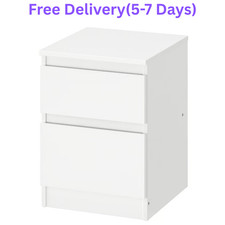 IKEA KULLEN Chest 2 Drawers White Small Storage Unit Bedside Table 40x55 cm