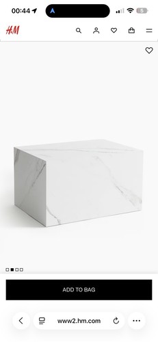Cube shaped coffee table - h&m,