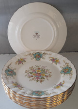 Vintage Set Of 8 Royal Stafford China True Love 6.5" Side Plates. UK ONLY.