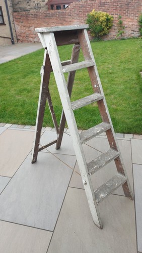 Vintage rustic wooden step - vintage, 6