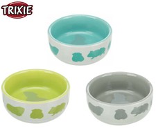 TRIXIE SMALL ANIMAL CERAMIC FOOD WATER BOWL GUINEA PIG MOTIF PATTERN 250ML