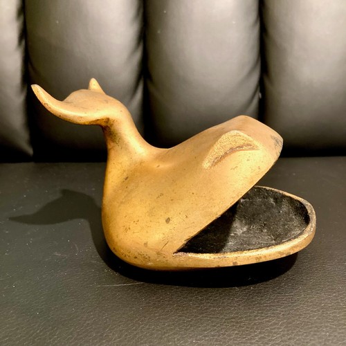 Vintage cast metal whale cigar - cast,