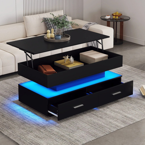 Led coffee table - lift, top