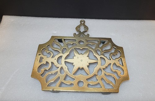 Antique brass trivet - antique,