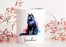 FREE POST MAINE COON CAT WHITE