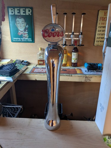 Coors light beer pump full - light, bar