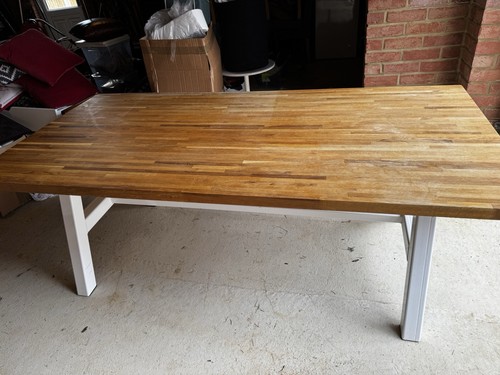 Large solid oak dining table - solid,