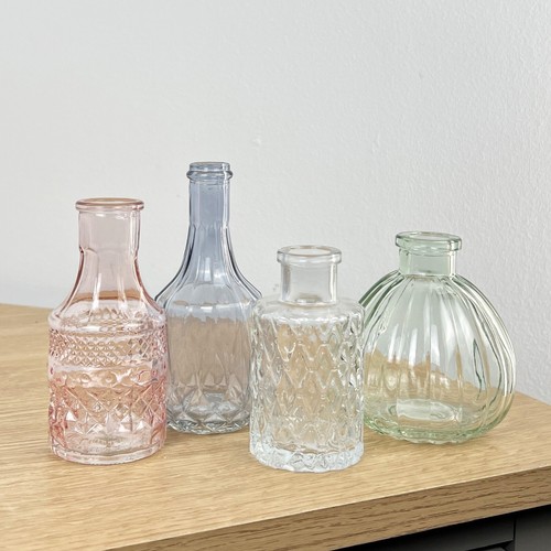 Glass bud vase set for - of,