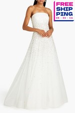 RRP€4450 JENNY PACKHAM Maria Tulle Gown UK12 US8 IT44 L Sequins Rhinestones