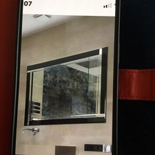 Venetian Style Large Wall Mirror Black & Silver Edging 120cmx 80cm