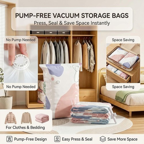 Pump vacuum storage - no‑pump,