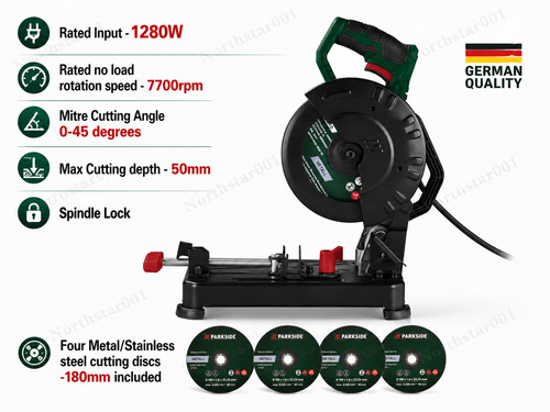 Parkside 1280w metal cutting - 1280w,