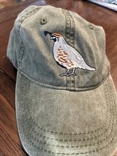 Gambel's Quail Embroidered Cotton Eco Cap Boyce Thompson Arboretum Vintage Hat