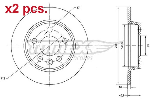Pcs rear brake disc - pcs,