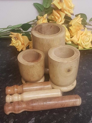 Wooden pestle mortar - hd,