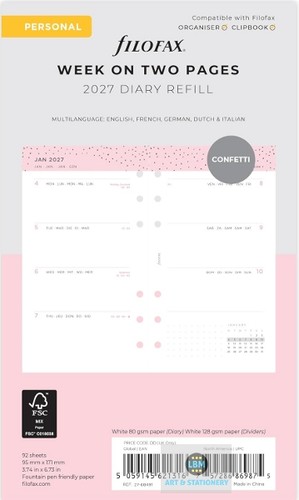 Filofax 2027 personal diary - personal,