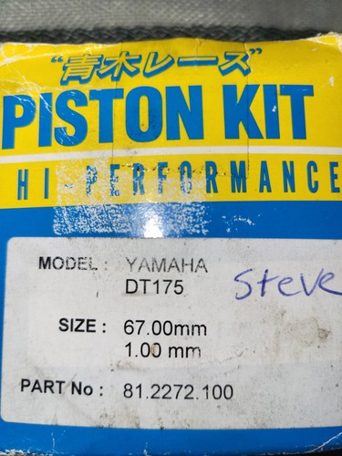 Yamaha dt175mx piston kit nos - piston,