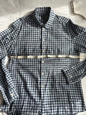 Albam Men’s Blue / Grey Checked Shirt. Size 1 (S), Fits a Medium